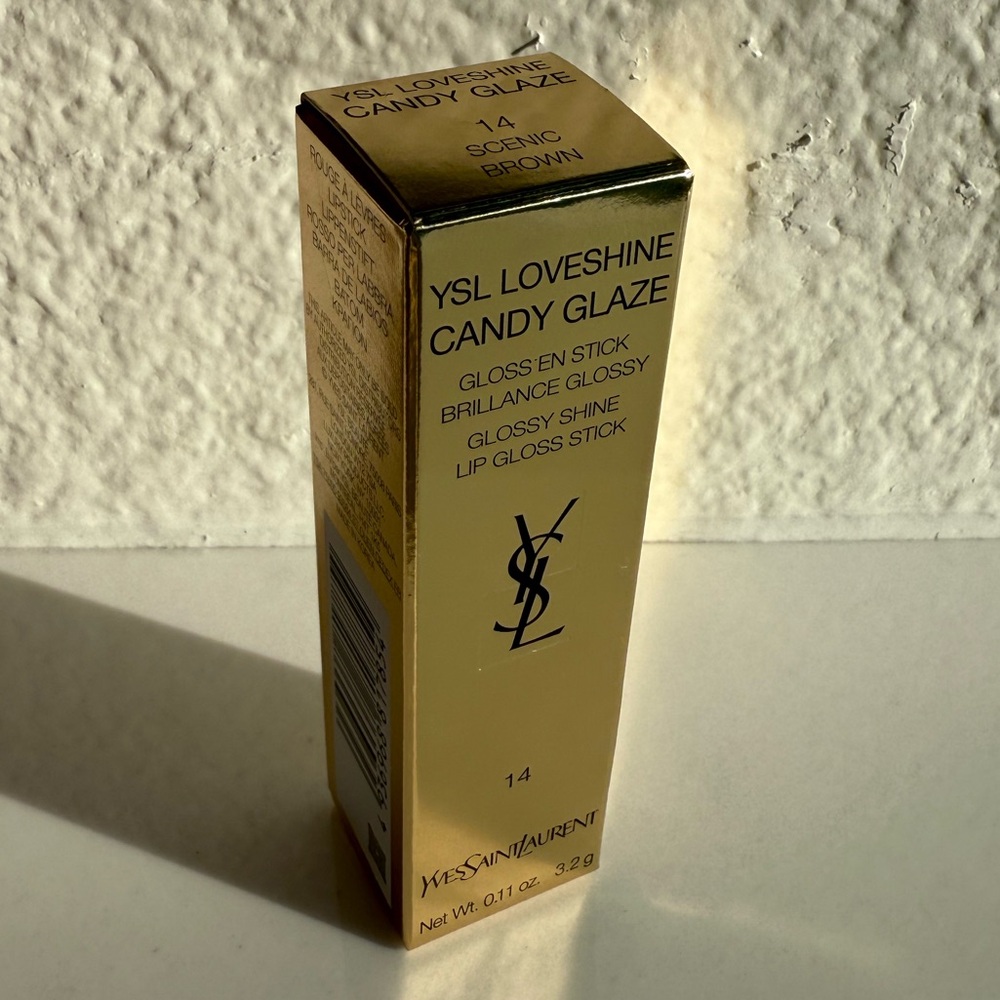 YSL Candy Glaze Lip Gloss Stick Color 14 Scenic Brown - Picture 10 of 12